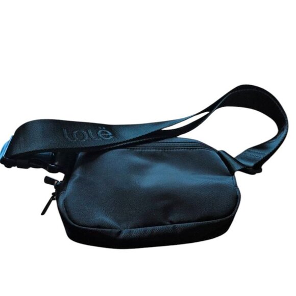 Lole  Crossbody Bag Black Belt Bag Nylon Travel Fanny Pack with 2 Compartments - Picture 2 of 3